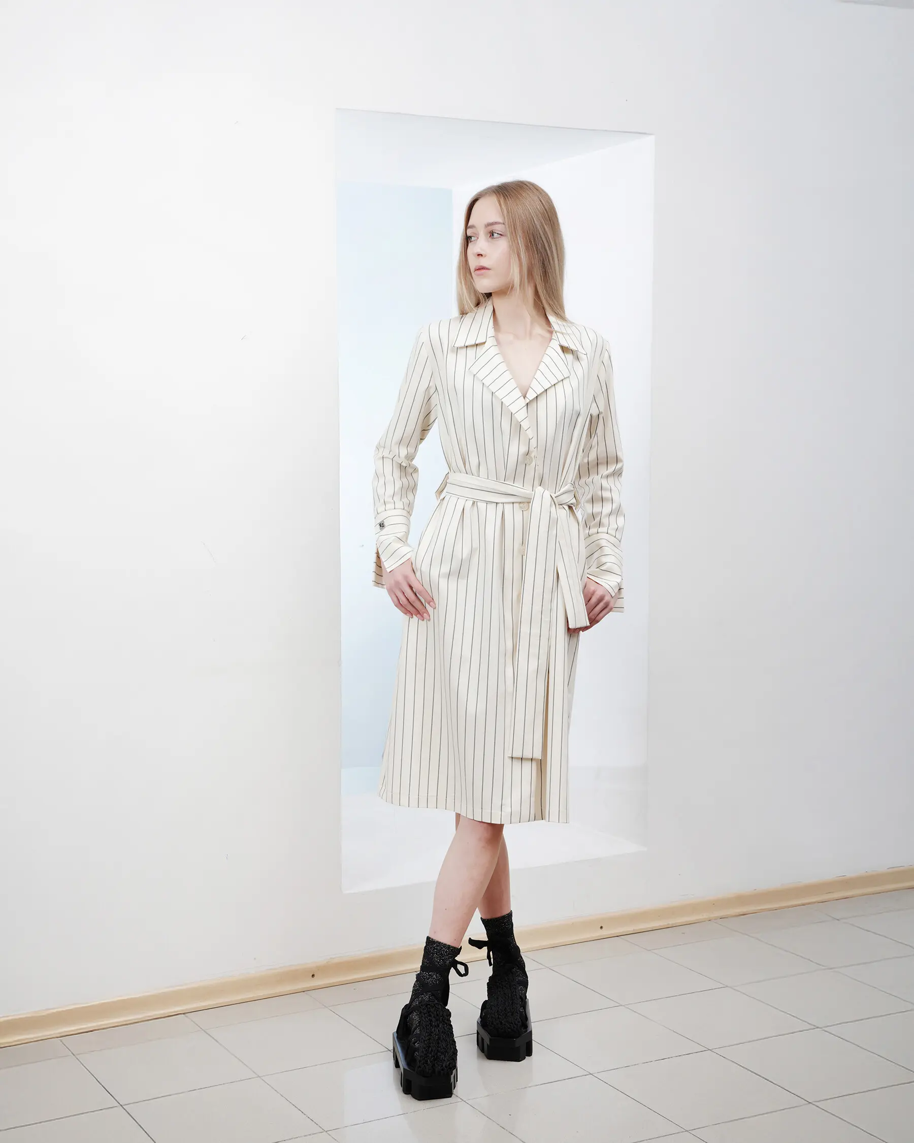 Midi Shirt/Dress with stripes thumb 2