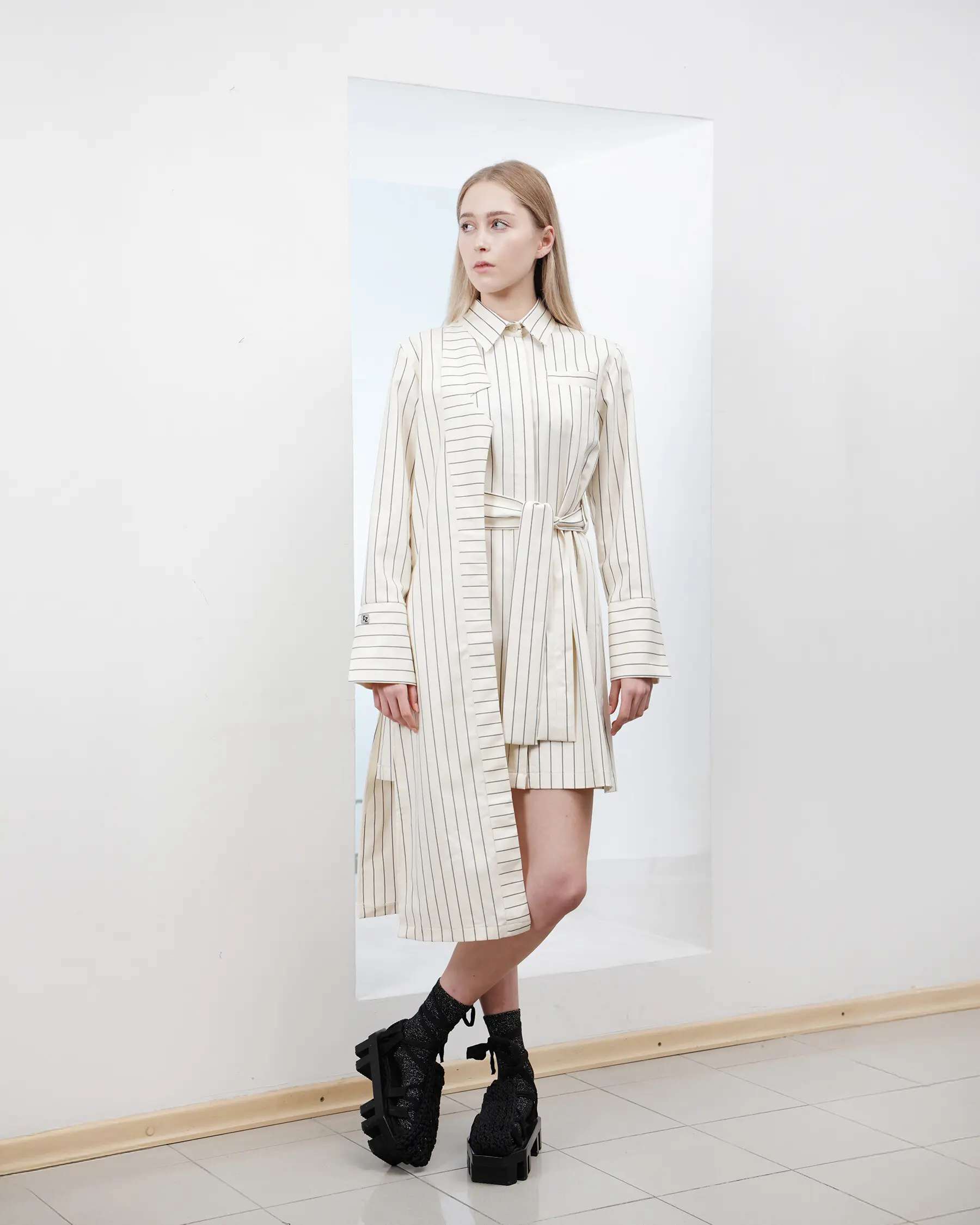 Asymmetric Shirt/Dress with stripes thumb 3