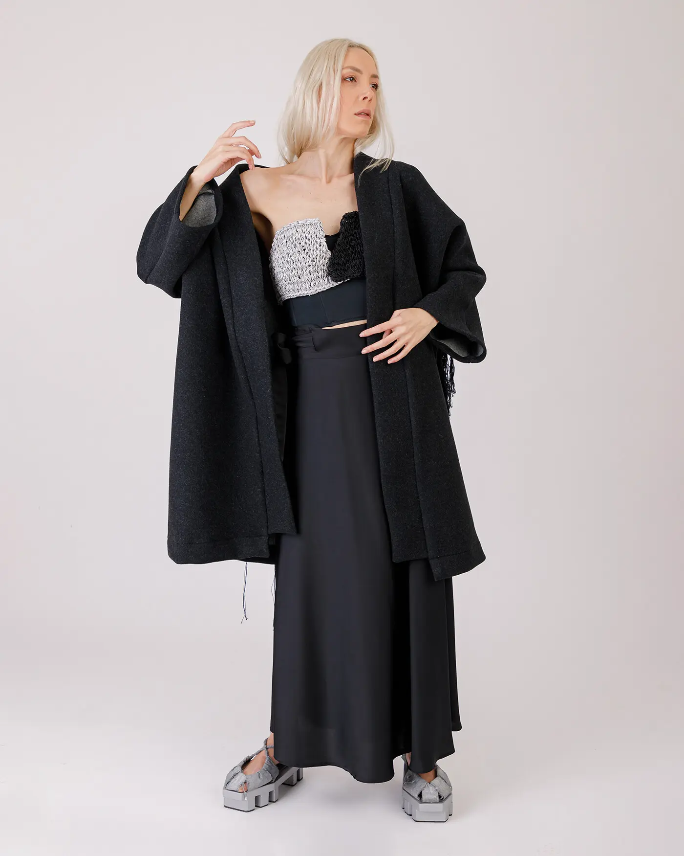 Black Wool Coat thumb 3