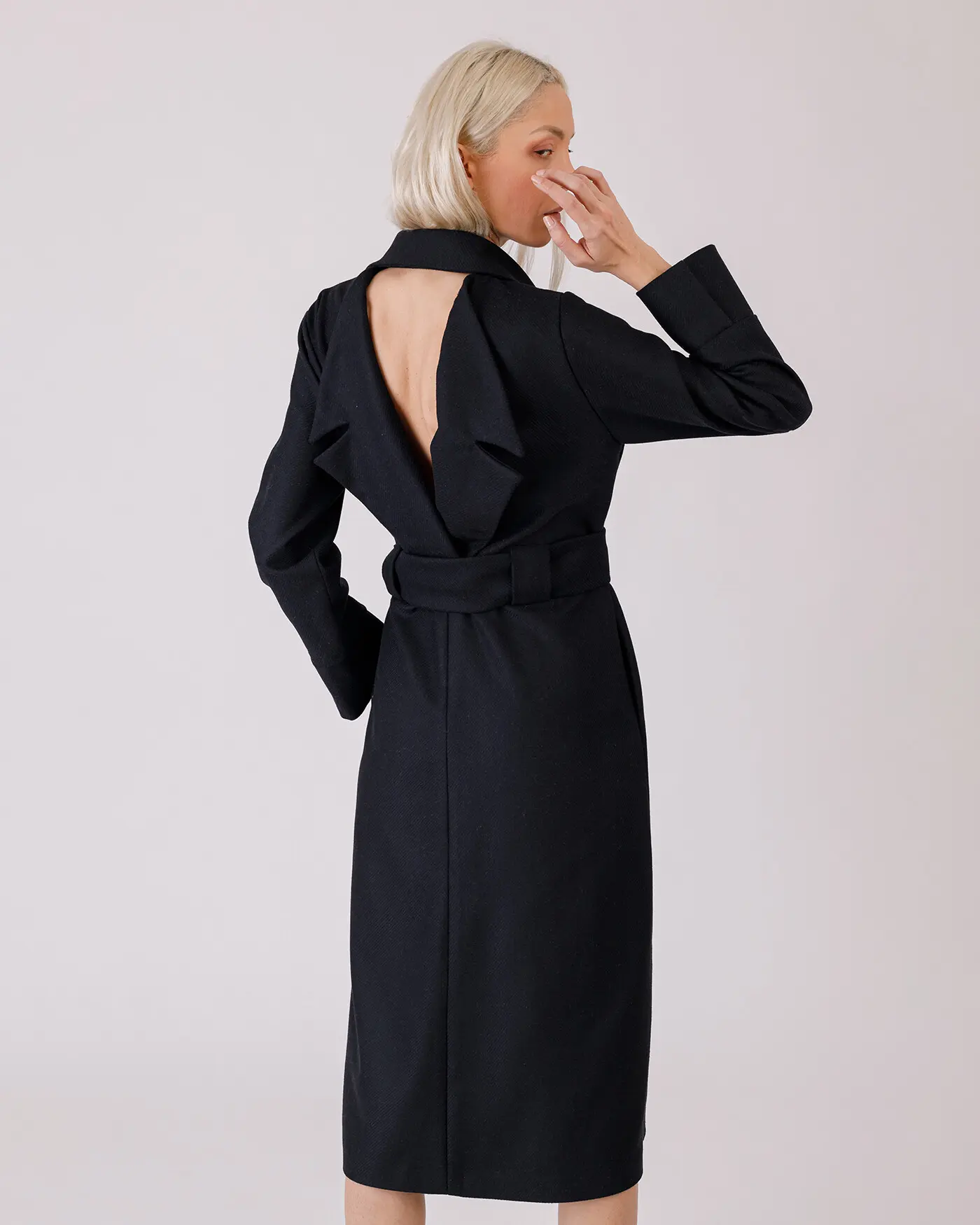 Black Wool Coat/Dress thumb 2