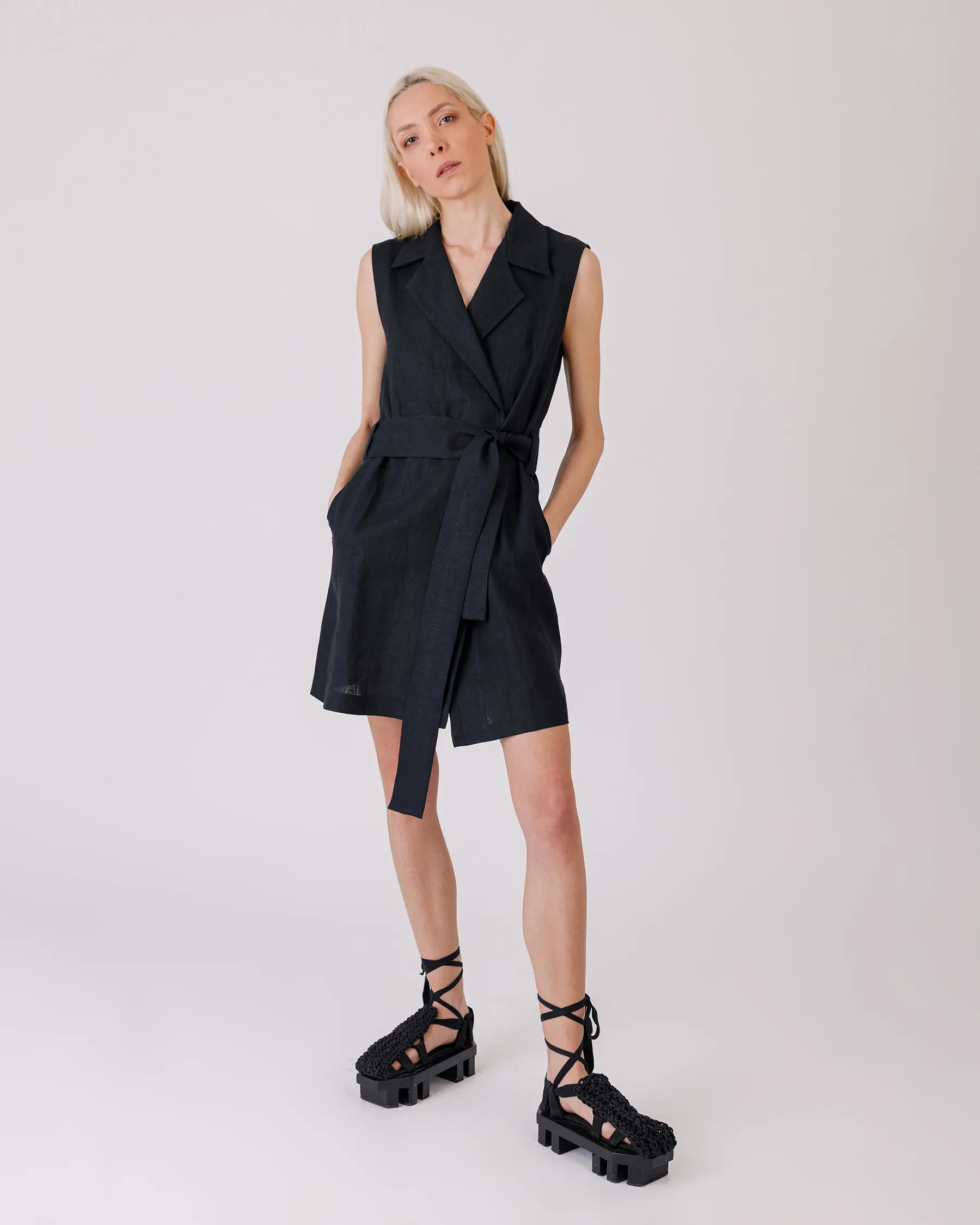 Linen Wrap Dress thumb 2