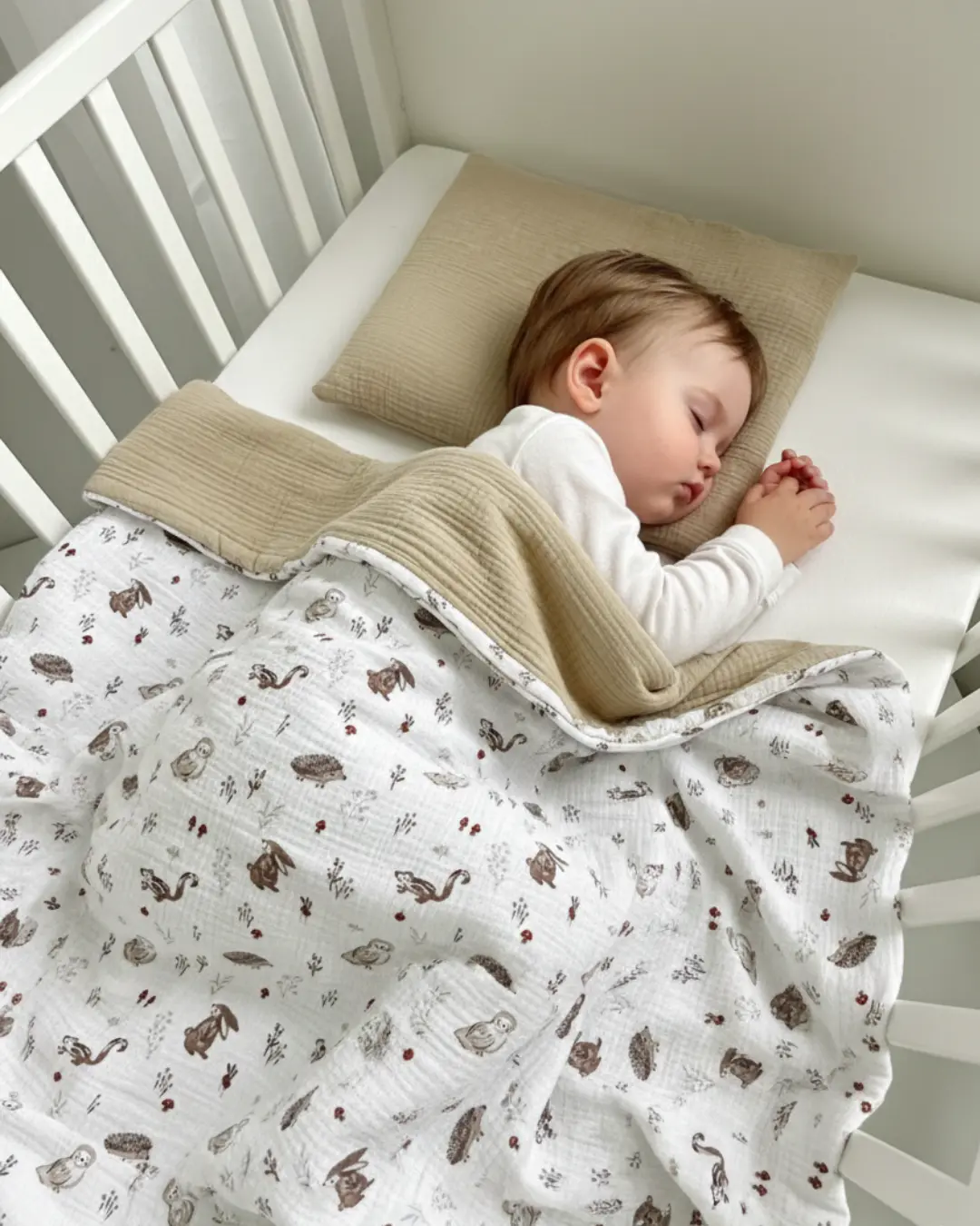 МУСЛИН ПОСТЕЛНИНА 2 ДЕЛА, ДВОСТРАНА WOODSY thumb 2