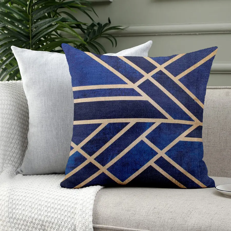 Декоративна перница Златни линии thumb 2