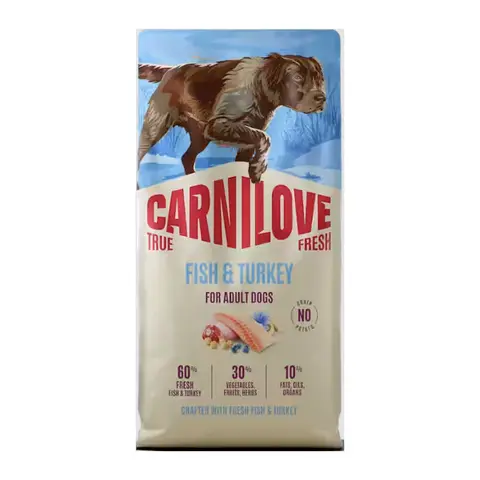 Carnilove True Fresh Grain & Potato Free Fish & Turkey for Adult Dogs [Вреќа 12кг]