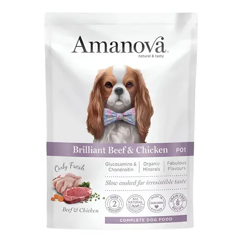 Amanova Pouch Adult Brilliant Beef & Chicken [Кесички 12x100гр]