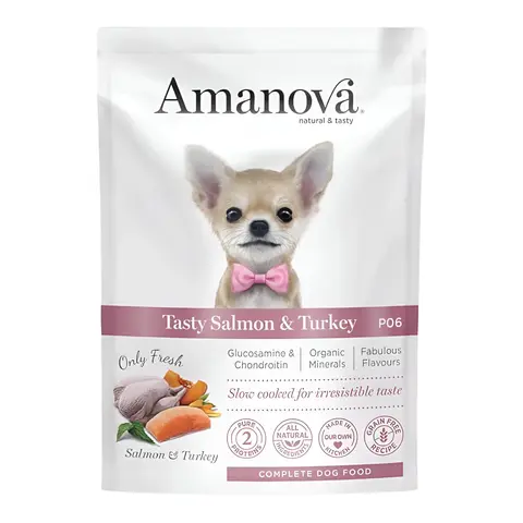 Amanova Pouch Adult Tasty Salmon & Turkey [Кесички 12x100гр]