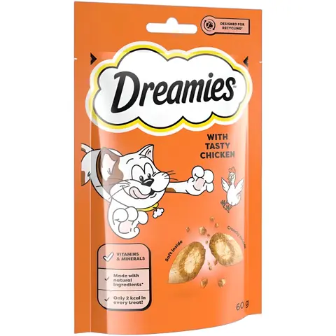 Dreamies Favourites Награди за мачки со вкус на Пилешко [Кесичка 60гр]