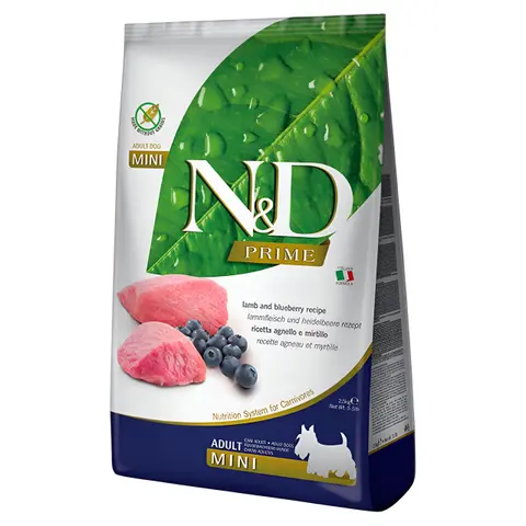 N&D Prime Dog Adult Mini Јагнешко и Боровинки [Вреќа 7кг]