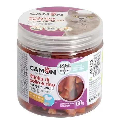 Camon Cat Snack – Пилешко и Ориз Стапчиња [Кутија 60гр]