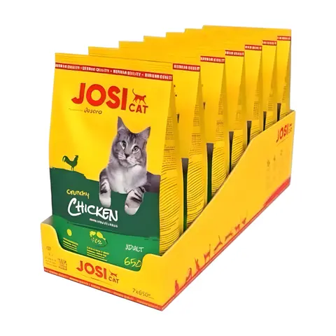 Josera JosiCat Crunchy Chicken 650гр – Пакет 6 + 1 ГРАТИС