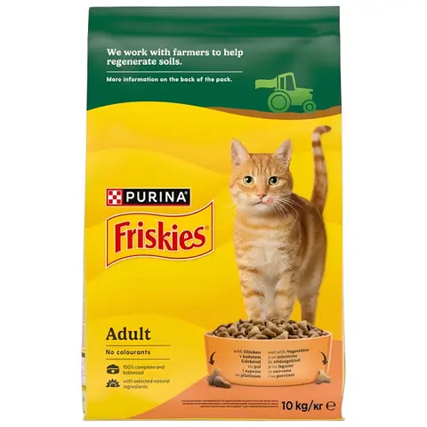 Purina Friskies Adult Гранули со Пилешко и зеленчук [Вреќа 10кг]