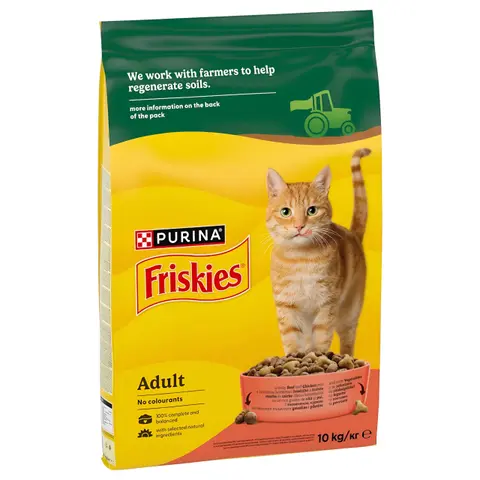 Purina Friskies Adult Гранули со Говедско, Пилешко и зеленчук [Вреќа 10кг]
