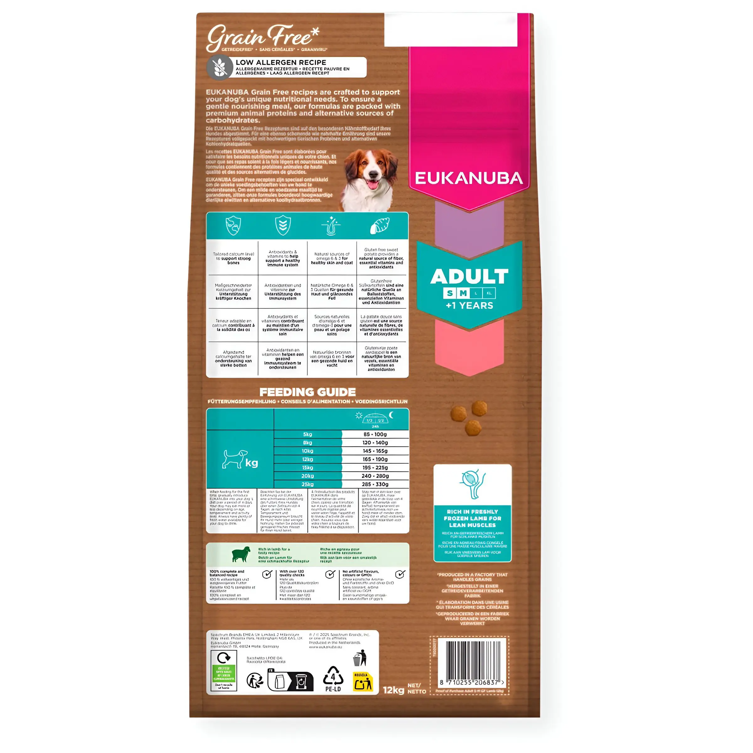 Eukanuba Grain Free Adult Small & Medium Breed Lamb [Вреќа 12кг] thumb 2