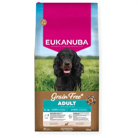 Eukanuba Grain Free Adult Venison Гранули со Дивеч [Вреќа 12кг]