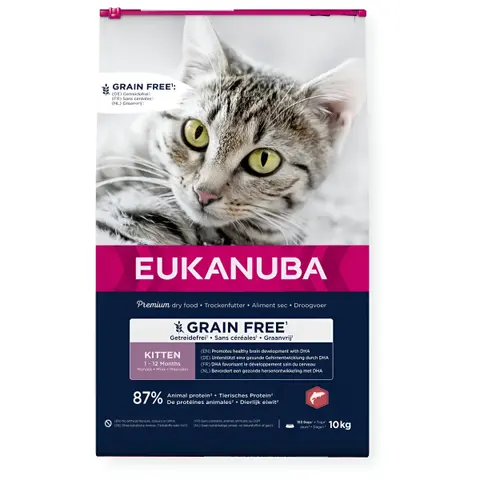 Eukanuba Grain Free Cat Kitten Salmon [Вреќа 10кг]