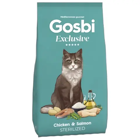 Gosbi Exclusive Cat Chicken & Salmon Sterilized [Вреќа 6кг]