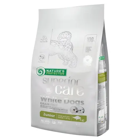 Nature’s Protection Superior Care White Dogs Grain Free White Fish Junior [Вреќа 1,5кг]