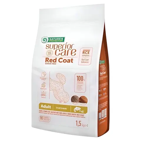 Nature’s Protection Superior Care Red Coat Grain Free Salmon Adult [Вреќа 1,5кг]