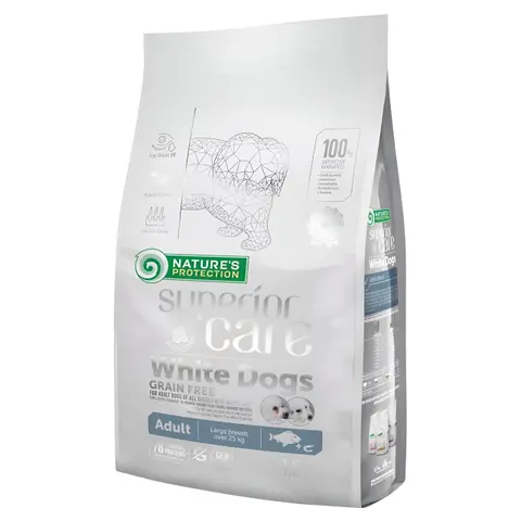 Nature’s Protection Superior Care White Dogs Grain Free White Fish Adult Small [Вреќа 1,5кг]