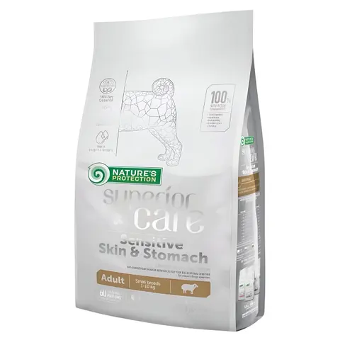 Nature’s Protection Superior Care Sensitive Skin and Stomach with Lamb For Adult small dogs [Вреќа 1,5кг]