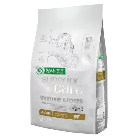 Nature’s Protection Superior Care White Dogs Lamb Adult Small [Вреќа 1,5кг]