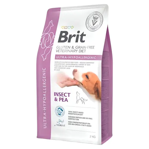 Brit Grain-free Veterinary Diet Ultra-Hypoallergenic - Медицинска диетална храна за кучиња со алергии и нетолеранција на храна [Вреќа 2кг]
