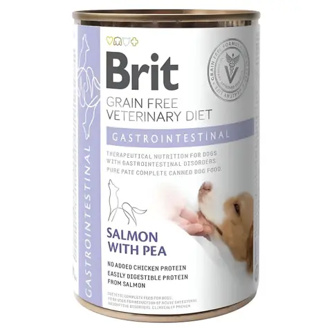 Brit Veterinary Diet Dog Gastrointestinal - Комплетна диетална храна за кучиња – поддршка на дигестивната функција [Конзерва 400гр]