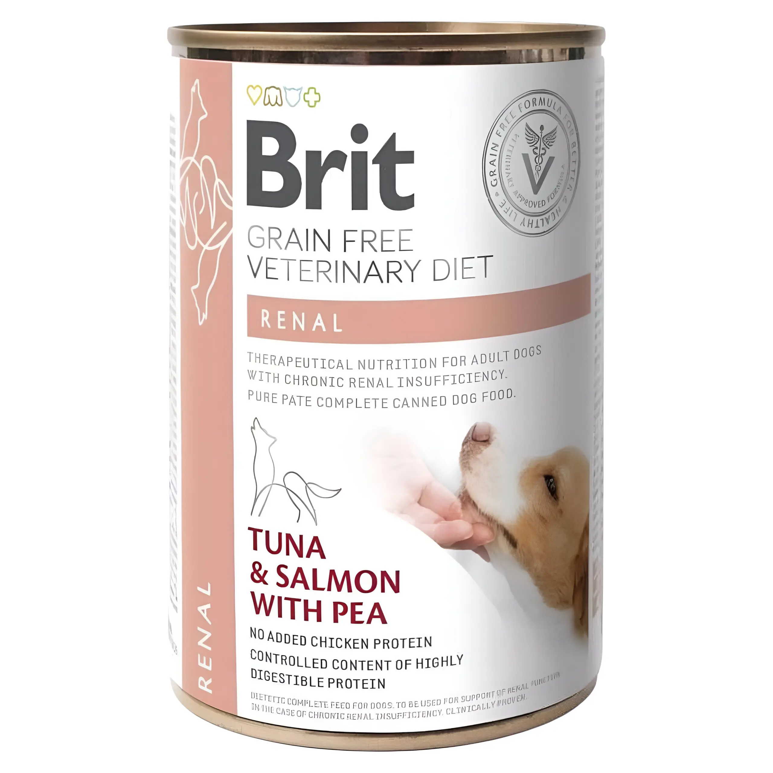 Brit Grain-Free Veterinary Diet Dog Renal – Конзерва за кучиња со бубрежни проблеми [Конзерва 400гр]