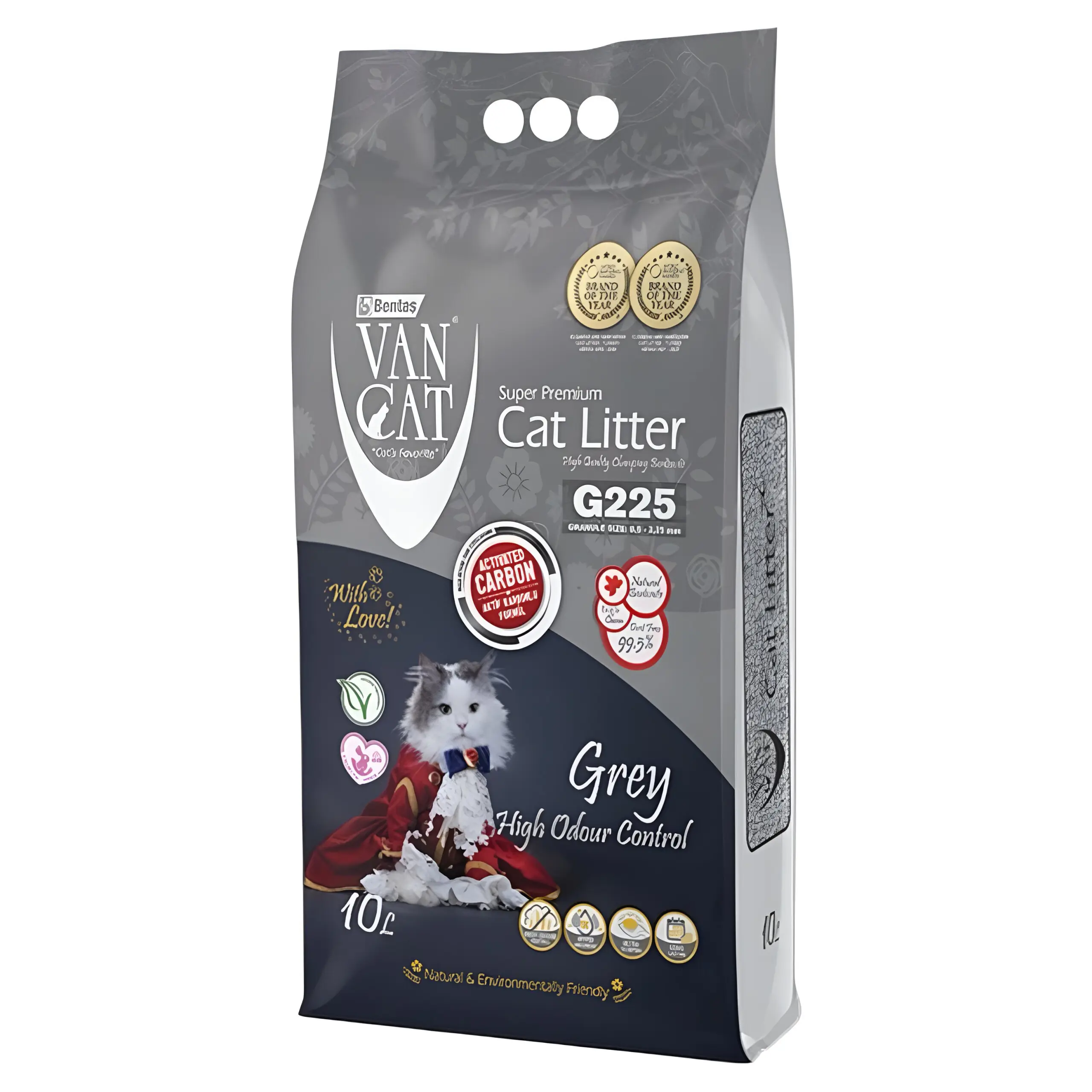 Van Cat Superpremium – Песок за мачки со активен јаглен микс [Кеса 10л]