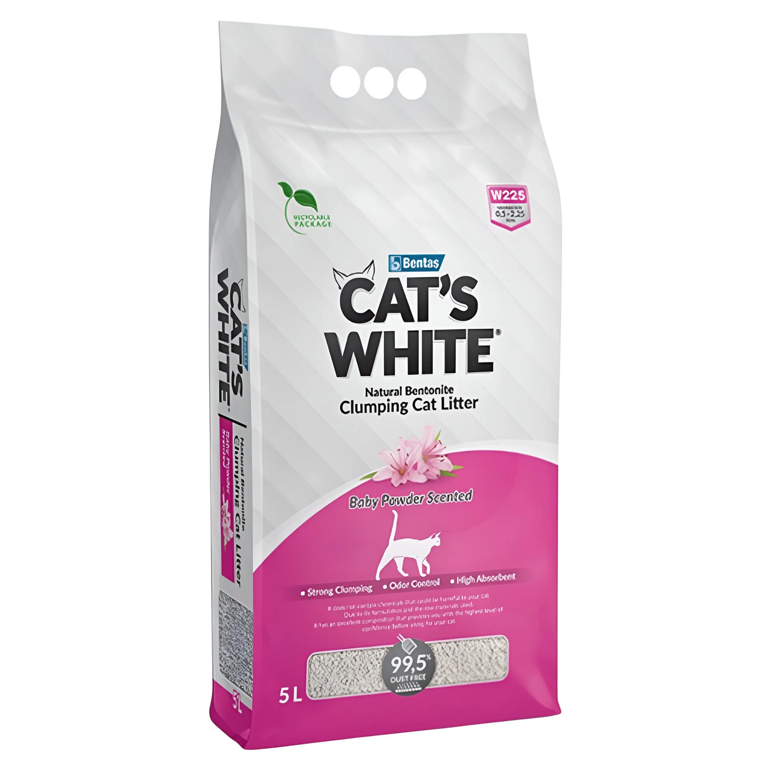 Cats White – Песок за мачиња со мирис на бебешка пудра