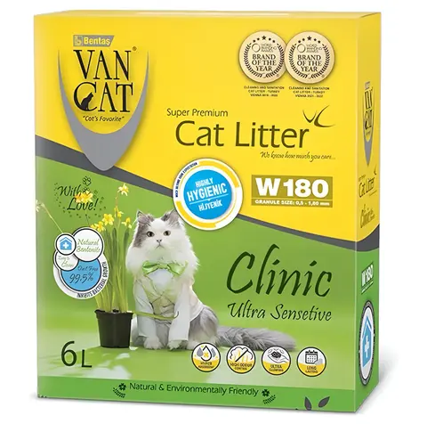 Van Cat Superpremium ULTRA SENSITIVE – Песок за чувствителни мачки без мирис, антибактериски [Кеса 6л]