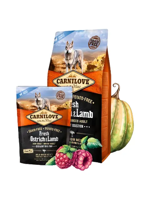 Carnilove Mini Adult (Grain and potato free) – Свеж ној и јагне мини адулт [Вреќа 6кг]