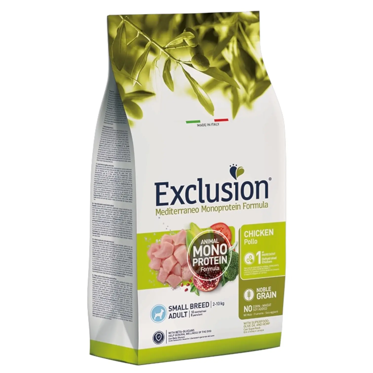 Exclusion Adult Mini Сува храна за Возрасни кучиња од мал раст со Пилешко и зеленчук [Вреќа 7кг]