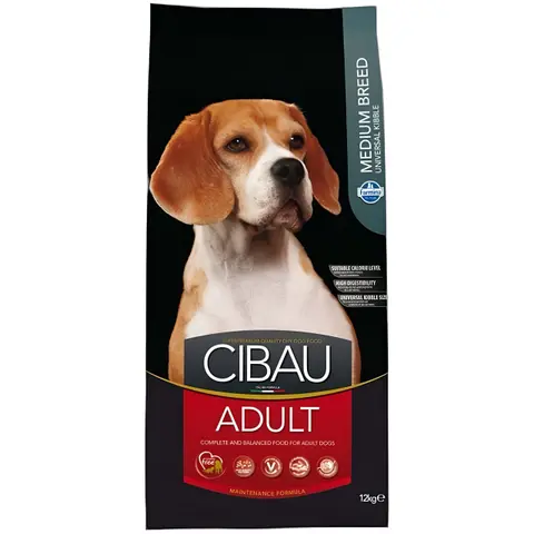 Cibau Adult Medium Сува храна за Возрасни кучиња со Пилешко,Ориз и Риба [Вреќа 12кг]
