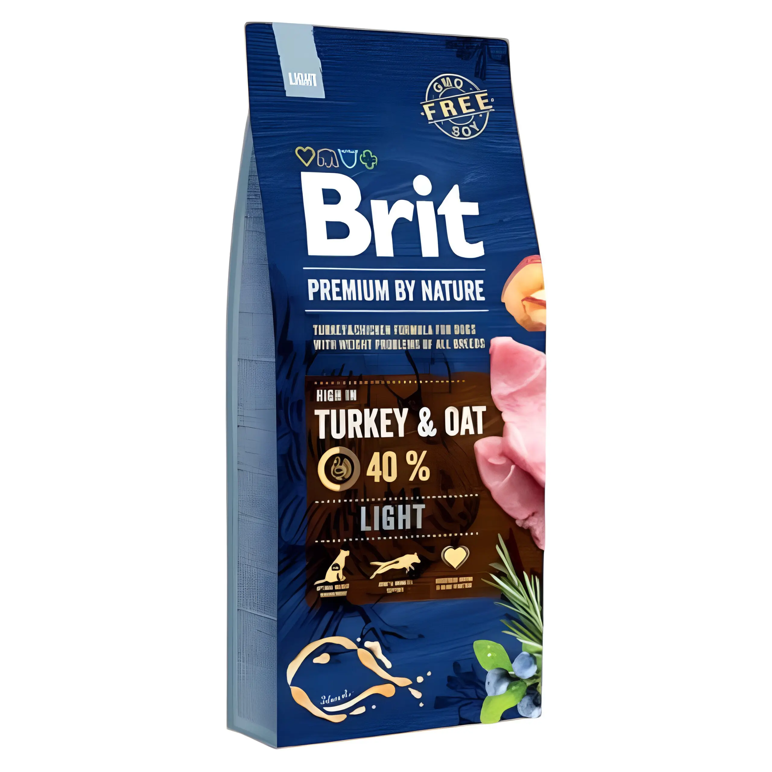 BRIT Premium Adult Light Гранули со Мисирка и Овес [Вреќа 15кг]