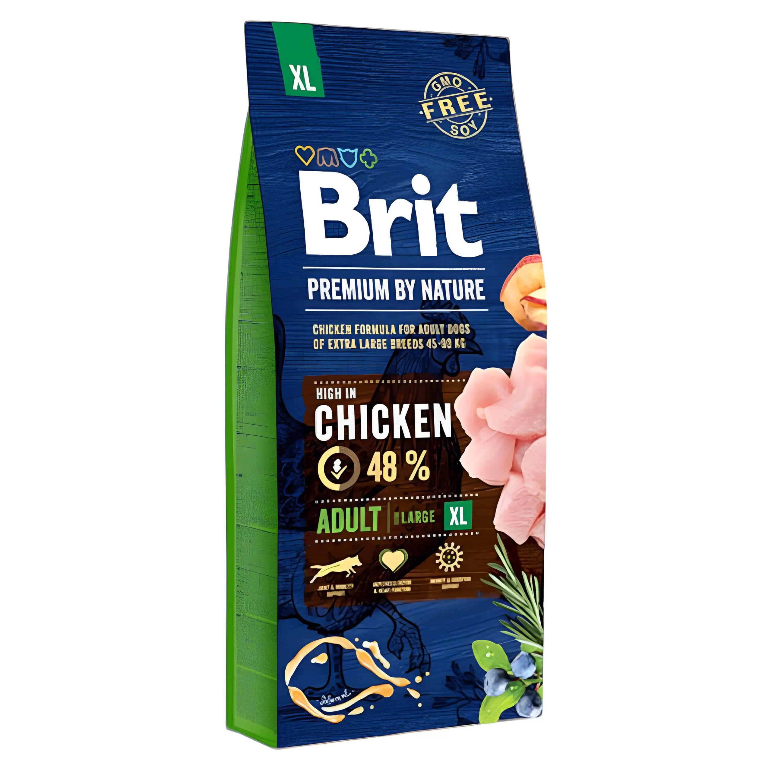 BRIT Premium Adult Chicken ХL Гранули со Пилешко [Вреќа 15кг]