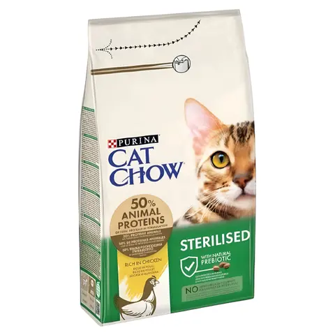Purina Cat Chow STERILIZED Гранули со Пилешко [Вреќа 15кг]