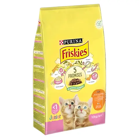 Purina Friskies Junior Гранули со Пилешко, Мисирка и зеленчук [Вреќа 10кг]