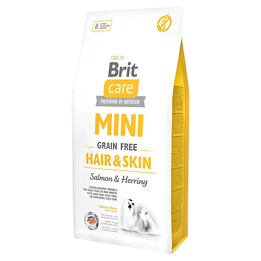 BRIT Care Mini Hair and skin – Храна за мини раст хипоалергена – бели раси [Вреќа 7кг]