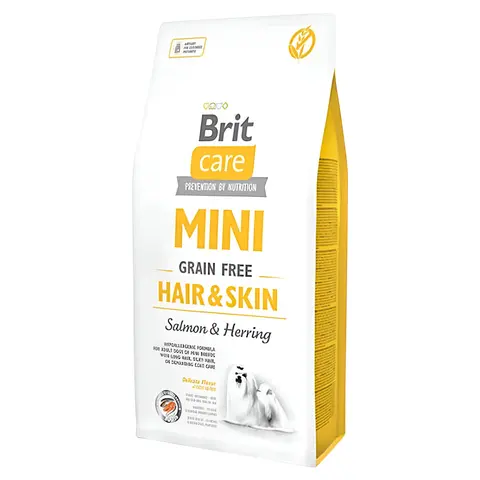 BRIT Care Mini Hair and skin – Храна за мини раст хипоалергена – бели раси [Вреќа 7кг]