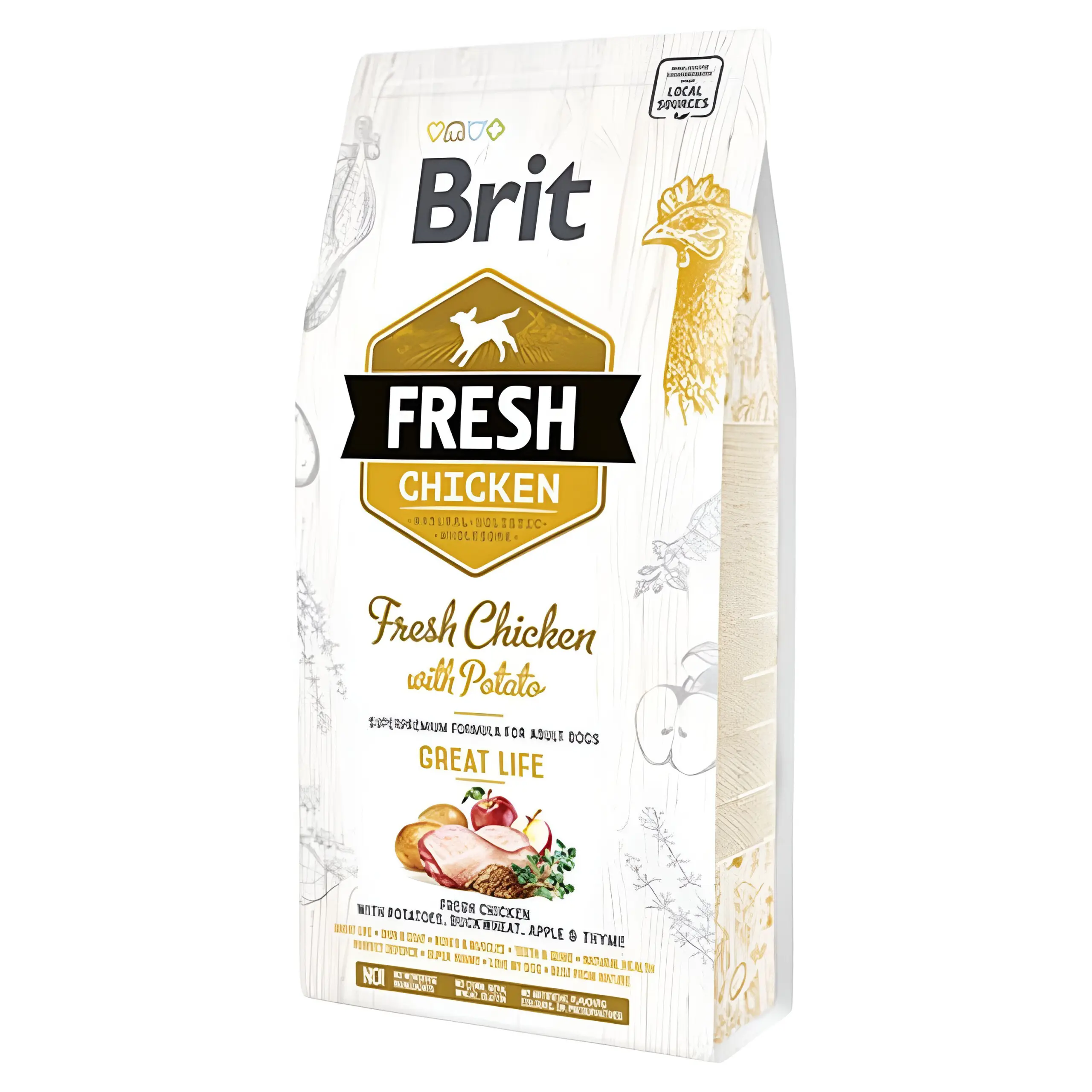 BRIT Fresh Adult- Суперпремиум храна адулт со свежо месо [Вреќа 12кг]