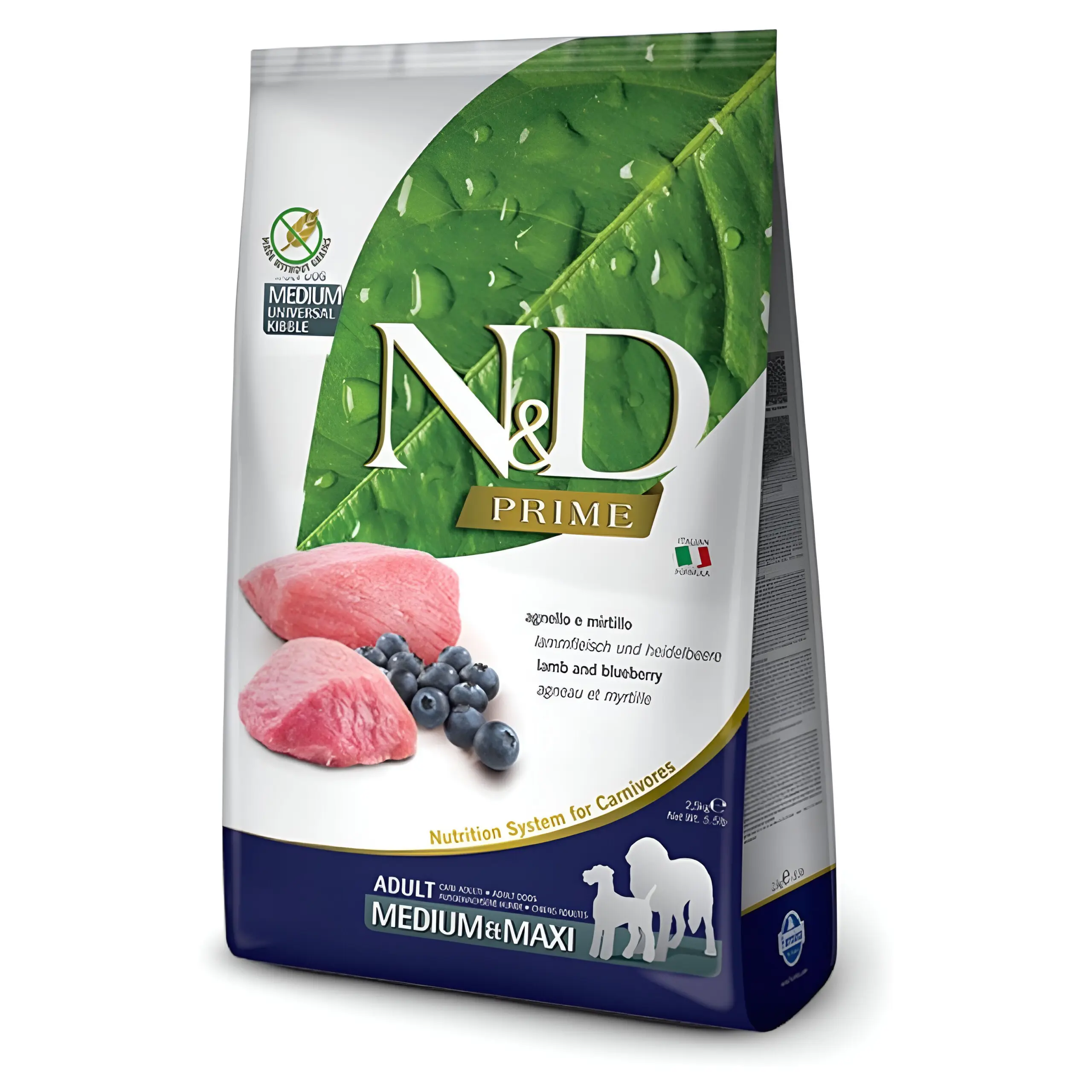 N&D Prime Dog Adult Medium & Maxi Јагнешко и Боровинки [Вреќа 12кг]