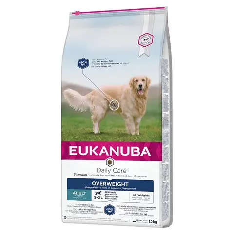 Eukanuba Daily Care Adult Overweight Гранули со Јагнешко и Ориз [Вреќа 12кг]