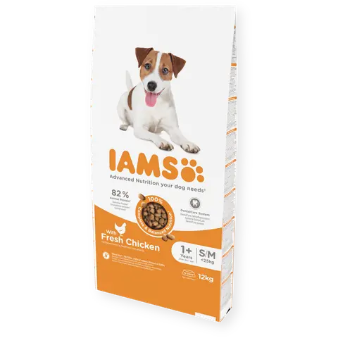 IAMS Adult Small/Medium Breed со свежо пилешко месо [Вреќа 12кг]