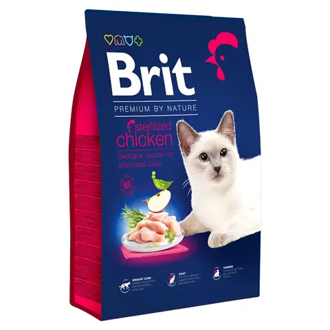 Brit Premium Sterilized Гранули со Пилешко и зеленчук [Вреќа 8кг]