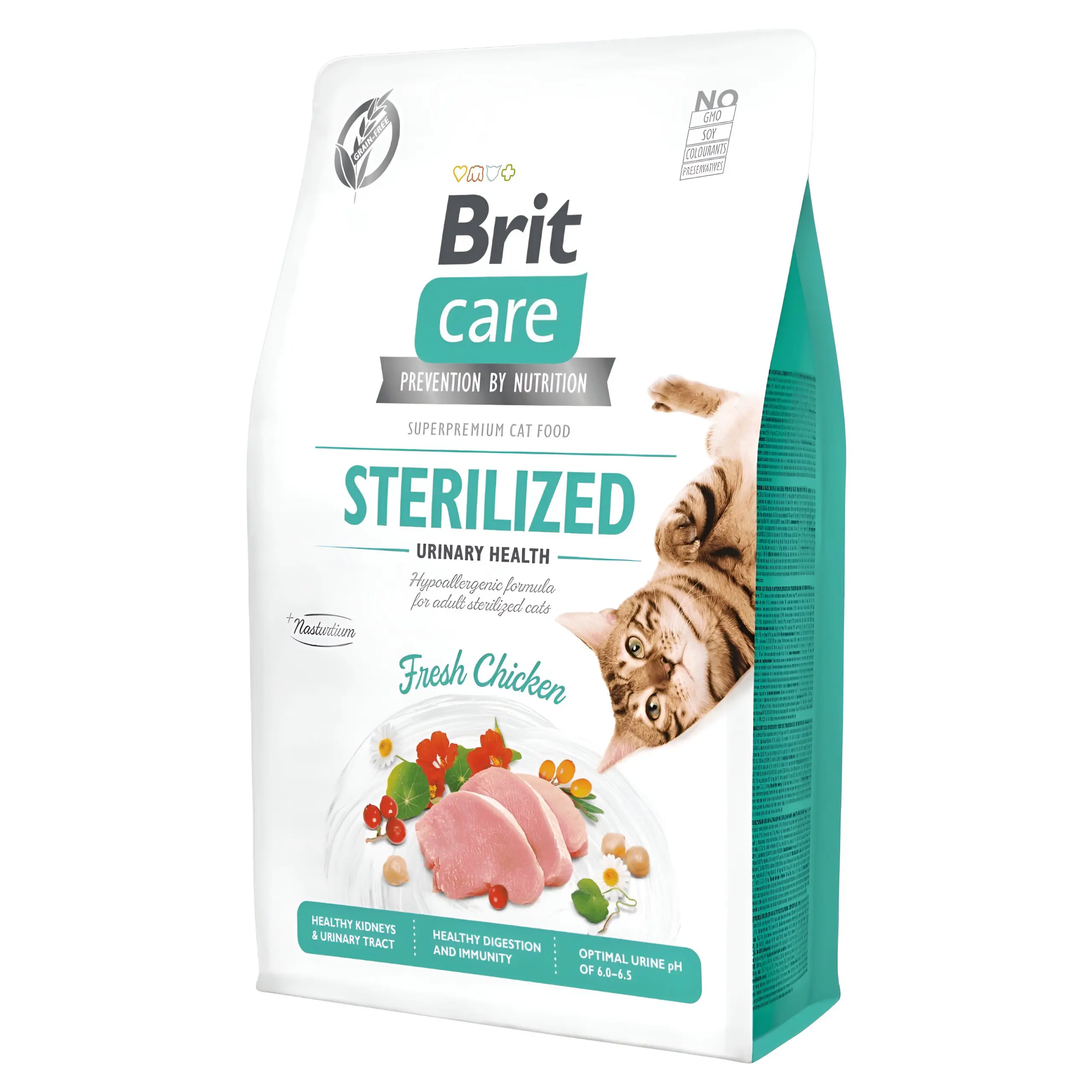 Brit Care Sterilized Urinary health Гранули со Пилешко и зеленчук [Вреќа 7кг]