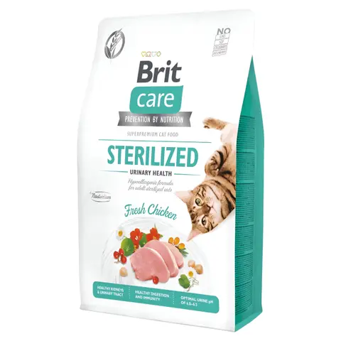Brit Care Sterilized Urinary health Гранули со Пилешко и зеленчук [Вреќа 7кг]