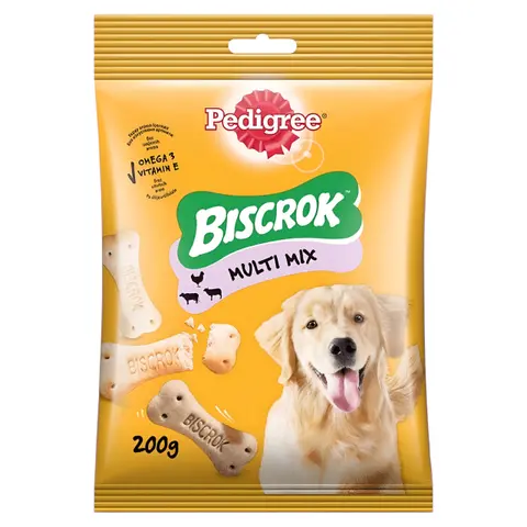 Pedigree Biscrok Multimix Бисквити со вкус на Говедско, Пилешко, Јагнешко [Кесичка 200гр]