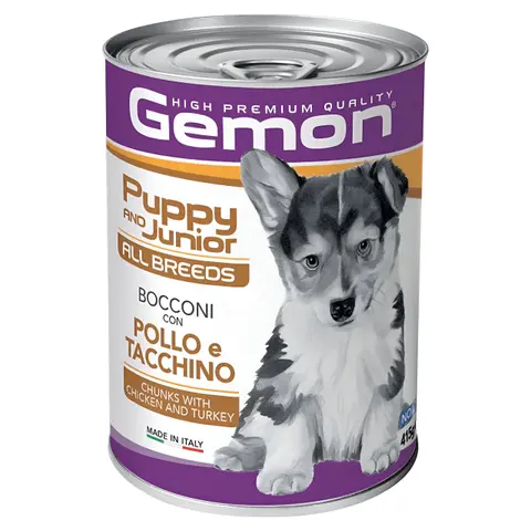 Gemon Puppy/Junior Конзерва со Парчиња Пилешко и Мисиркино [Конзерва 415гр]