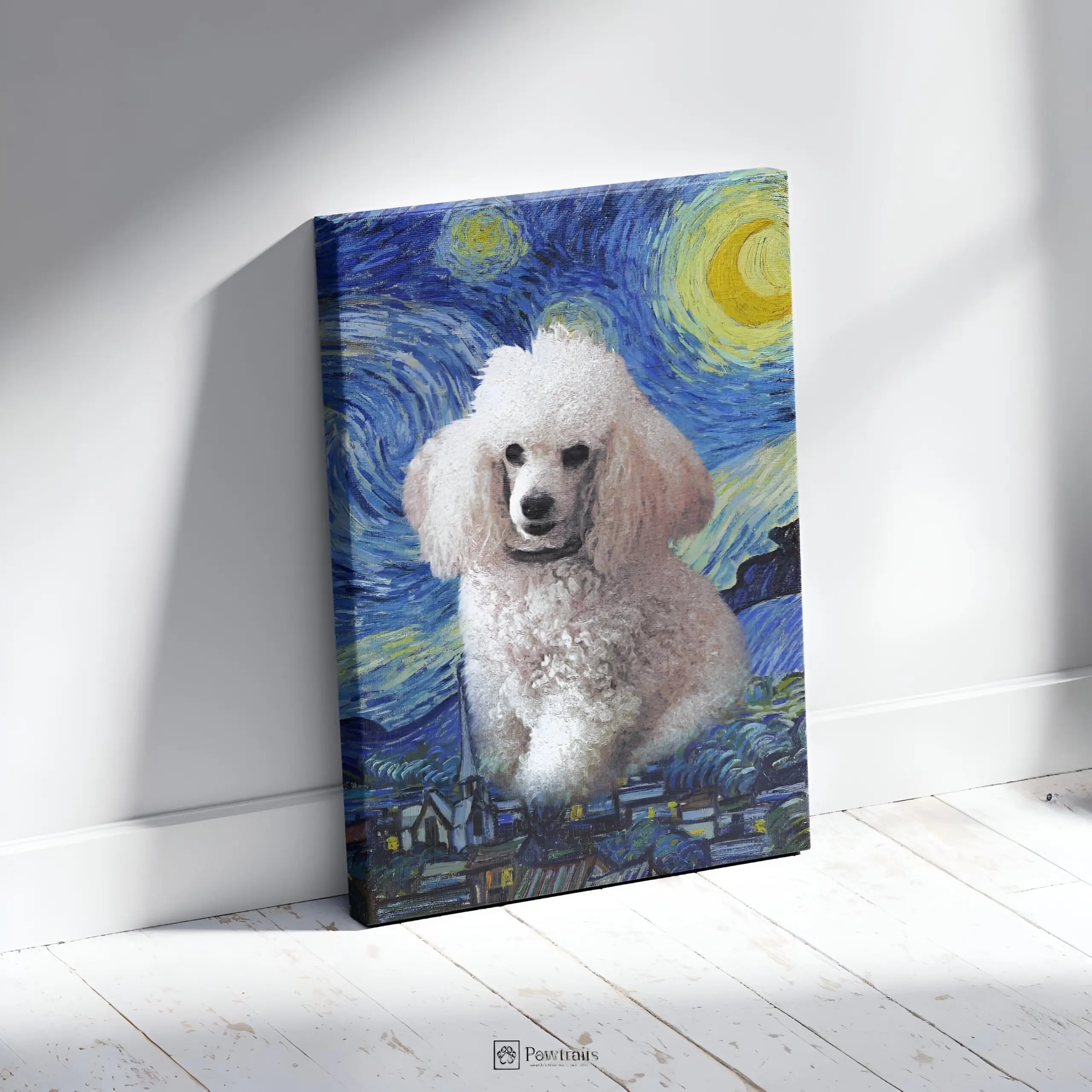 Starry Paws Portrait - Персонализиран портрет на канвас